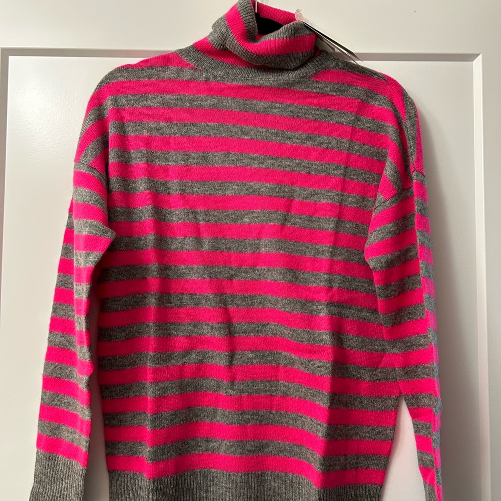 Shopbop Jumper 1234 - Stripe Cashmere Turtleneck Pullover